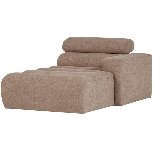 Élément meridienne droite en tissu NOVI Couleur taupe <span itemprop=