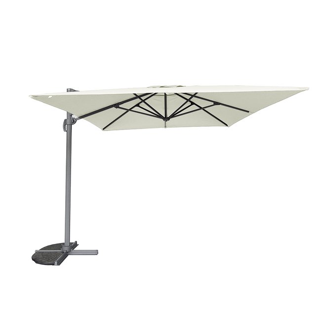 Parasol déporté 4x3 m Mercuria ecru <span itemprop=