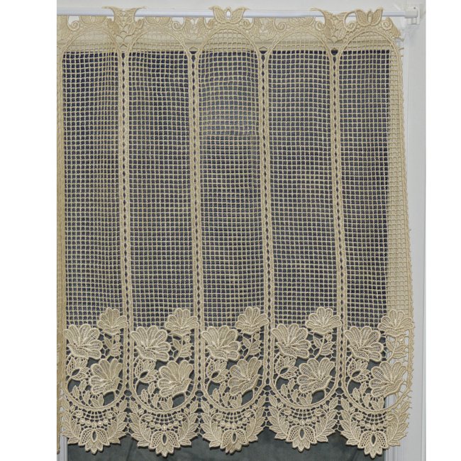 Brise bise en macramé fleuri - HOME MAISON