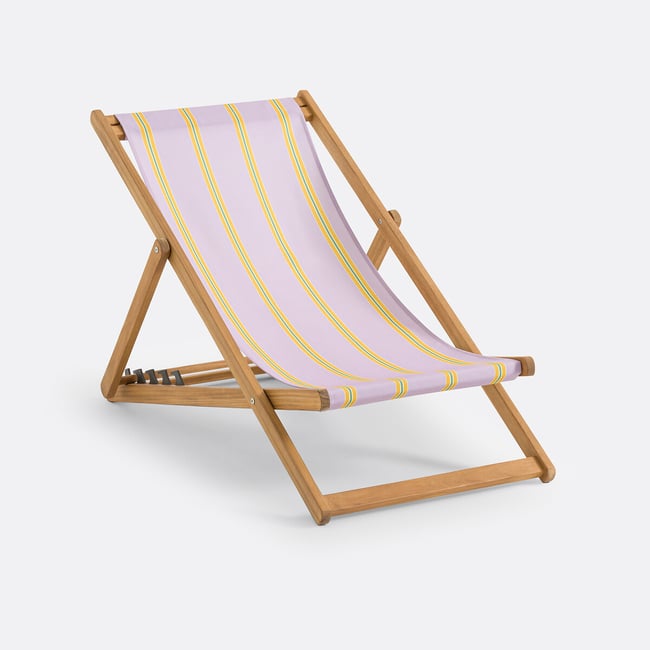 Chilienne acacia et toile, VENIZA rayé violet <span itemprop=