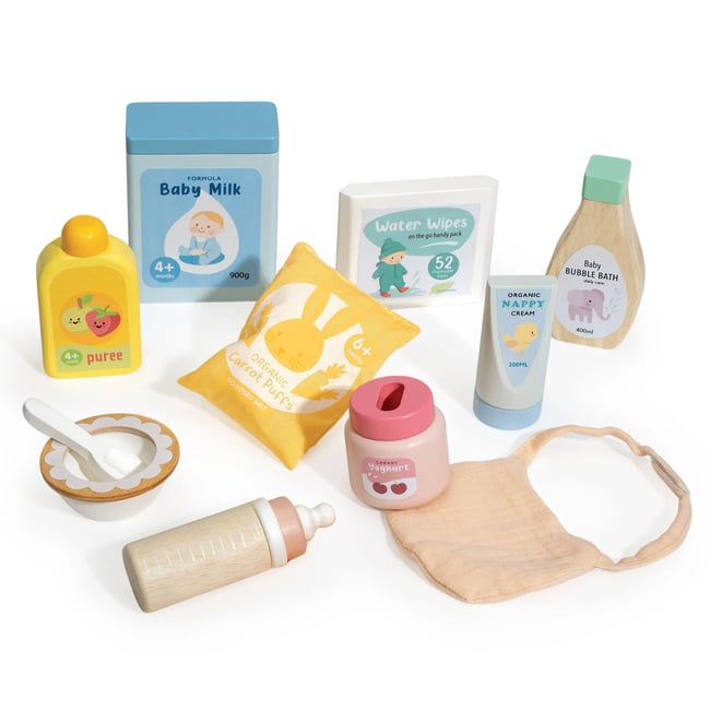 Coffret de soins pour bébé beige <span itemprop=