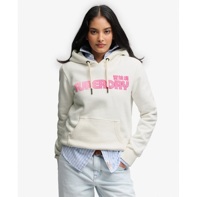 Sweat à capuche Faded Core crème citadine <span itemprop=