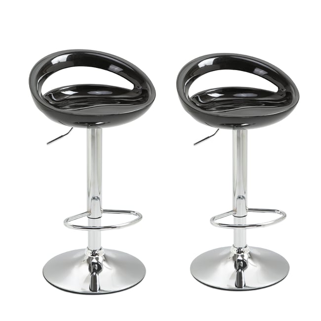 Tabouret de bar ABS Noir Couleur noir <span itemprop=