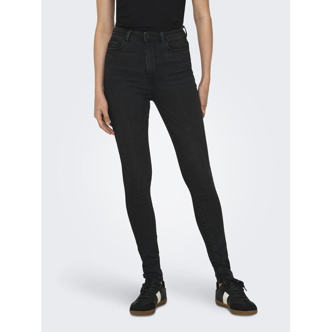 JDYLONDON Taille haute Skinny Fit Jeans Jean skinny black denim <span itemprop=