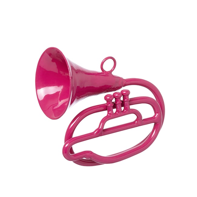 Suspension de noël décorative tuba en fer L10 Couleur rose <span itemprop=
