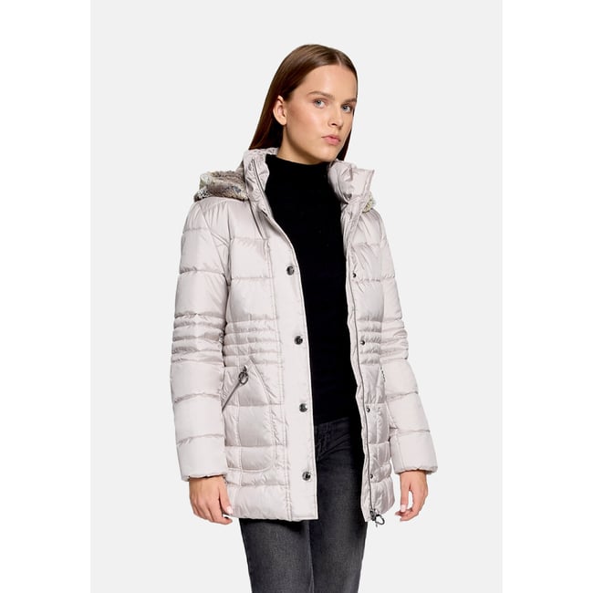 Veste outdoor à capuche amovible silver cloud <span itemprop=