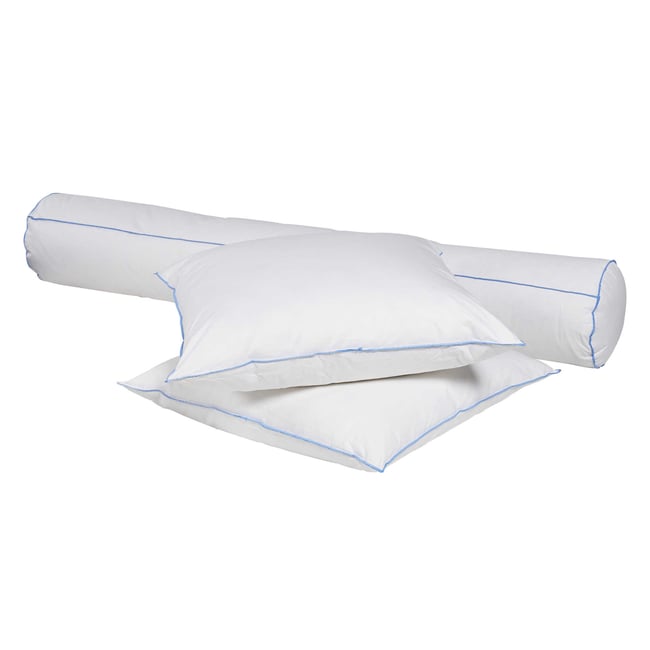Pack traversin oreiller moelleux duvet Couleur blanc <span itemprop=