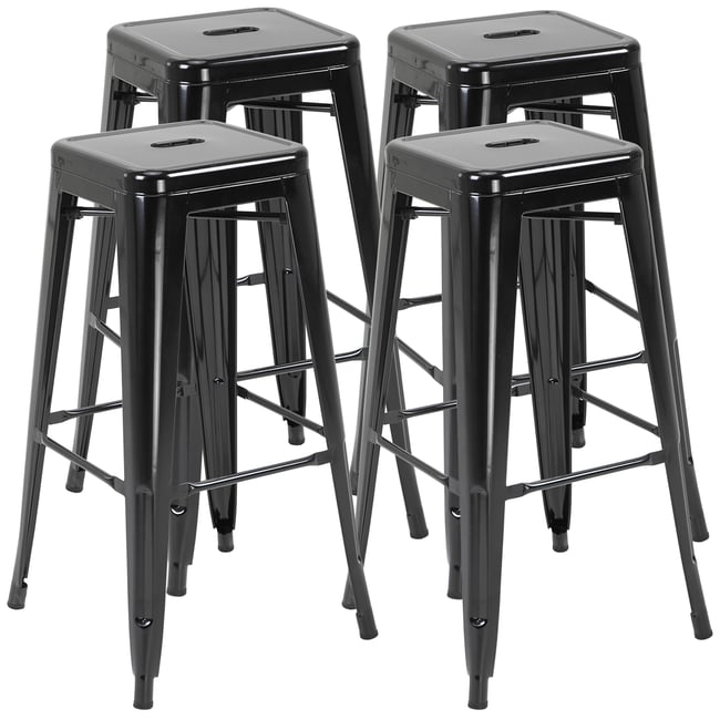Tabouret de bar Métal Noir Couleur noir <span itemprop=