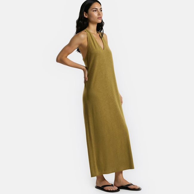 Robe longue sans manches en lin et viscose - LA REDOUTE COLLECTIONS