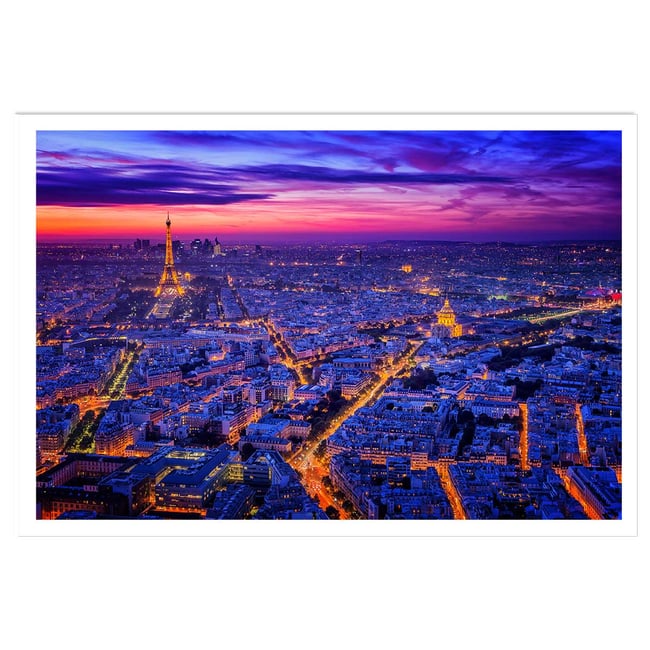 Affiche paysage paris city lights - HEXOA