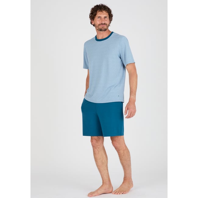 Pyjashort Climatyl bleu clair rayé <span itemprop=