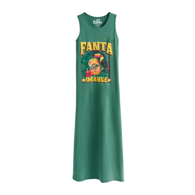 Robe midi en jersey sans manches fanta vert <span itemprop=