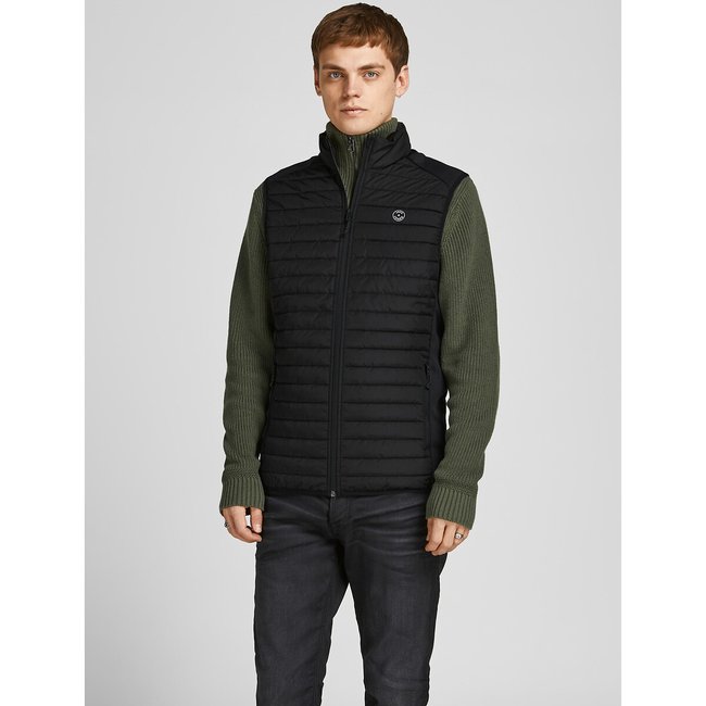 Пуховик облегченный без рукавов, Multi черный JACK & JONES
