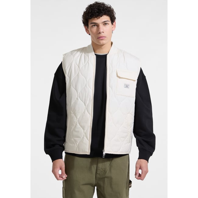 Veste Sans Manches Matelassée blanc <span itemprop=