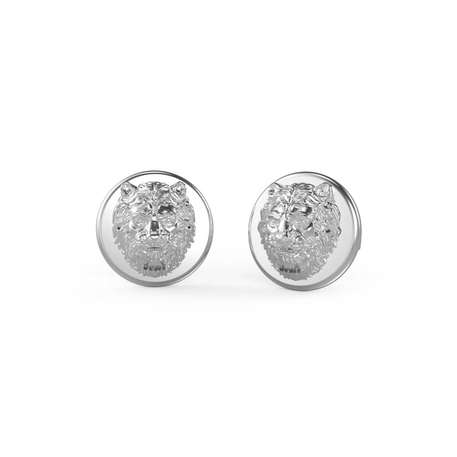 Boucles Doreilles Lion King argent <span itemprop=