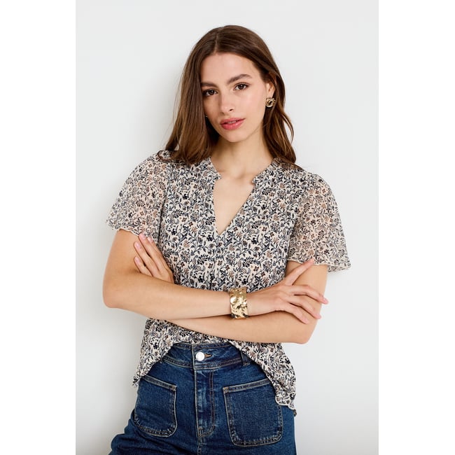 Blouse droite longue manches courtes - CACHE CACHE