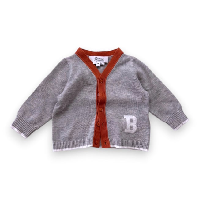 Cardigan bébé - Très bon état gris <span itemprop=