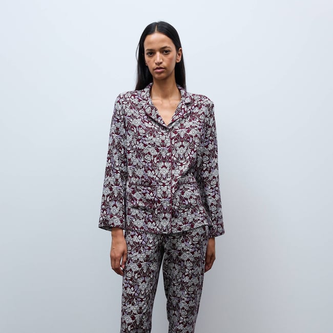 Pyjama en viscose imprimée porto <span itemprop=
