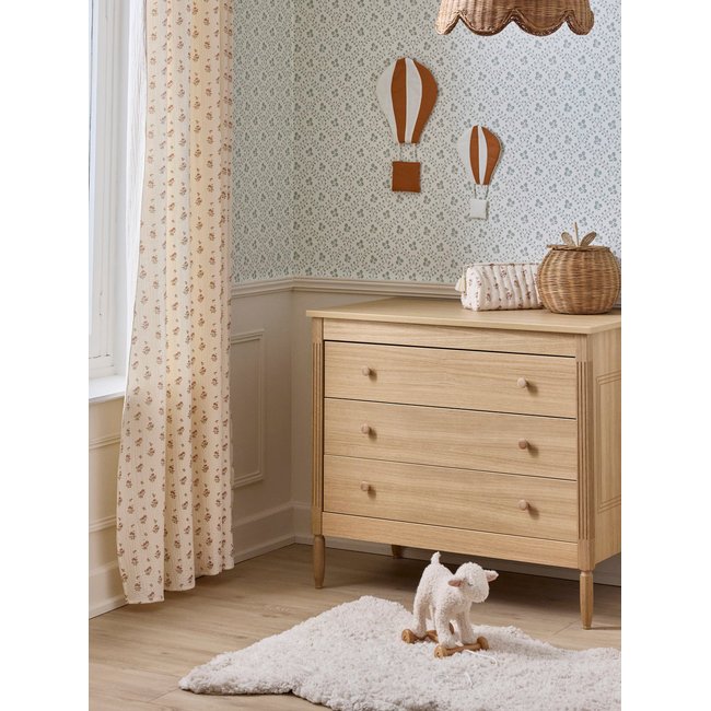 Rideau à nouettes en gaze de coton imprimé bianca <span itemprop=