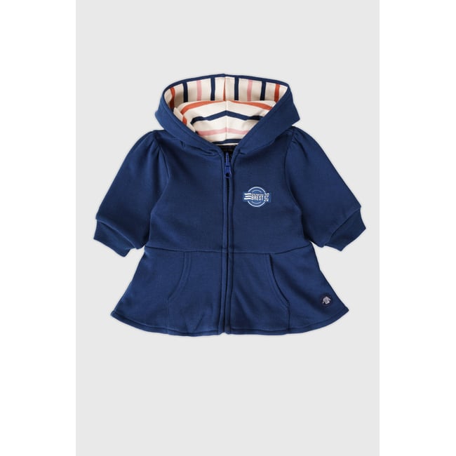 Veste zippée en coton BABY scozia/marmo/antico/stone <span itemprop=