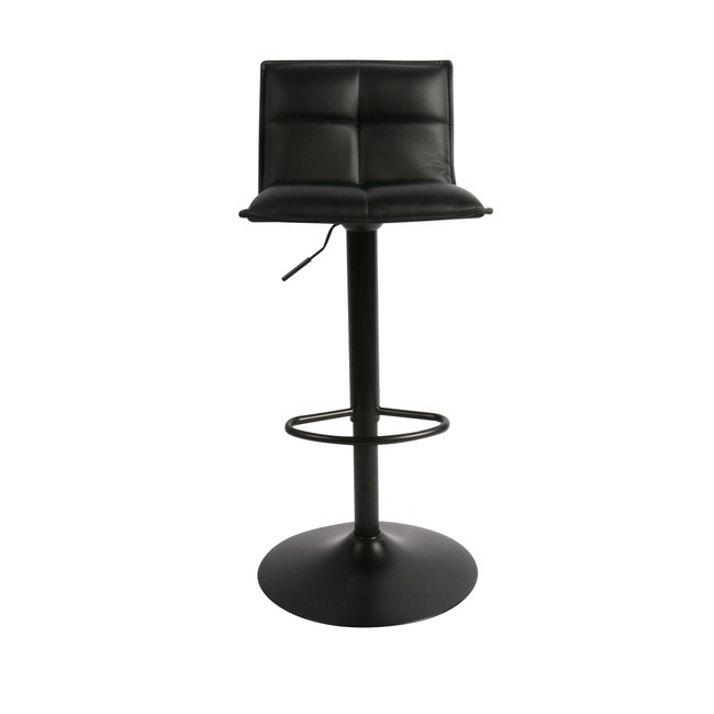 Chaise snack PU  et pied piston Couleur noir <span itemprop=