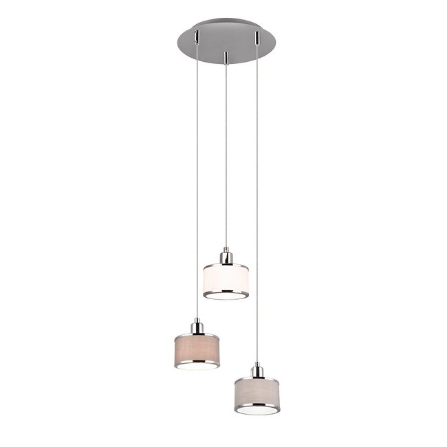 Candeeiro de teto Kaprun, TRIO Lighting cinzento/bege/branco <span itemprop=