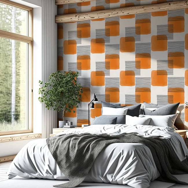 Papier peint, vitamine Couleur orange <span itemprop=