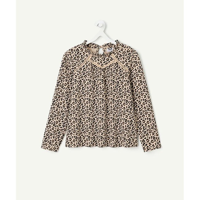 Camicetta a maniche lunghe in jersey con stampa leopardata fantasia leopardata TAPE A L'OEIL