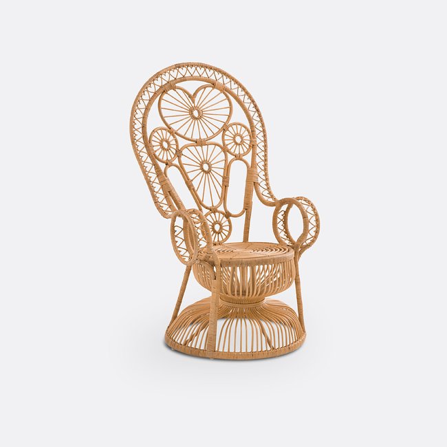 Cadeirão em rattan entrançado, Mamanuelle natural <span itemprop=