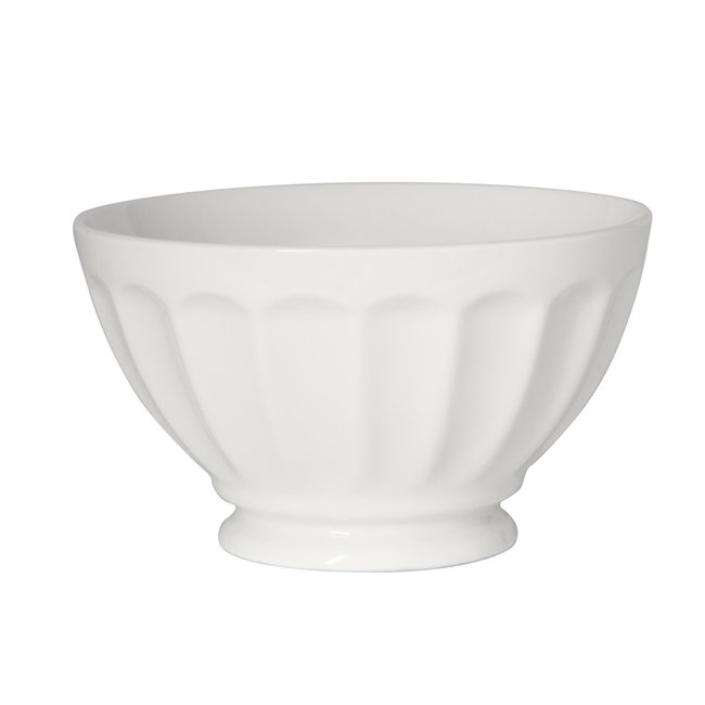 Bol à côtes 13 cm (lot de 2) Couleur blanc <span itemprop=