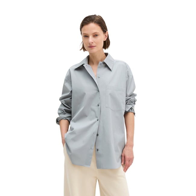 Blouse boyfriend relaxed en popeline de coton premium - MARC O'POLO