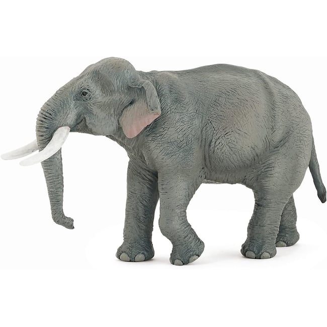 Figurine Eléphant d'Asie gris <span itemprop=