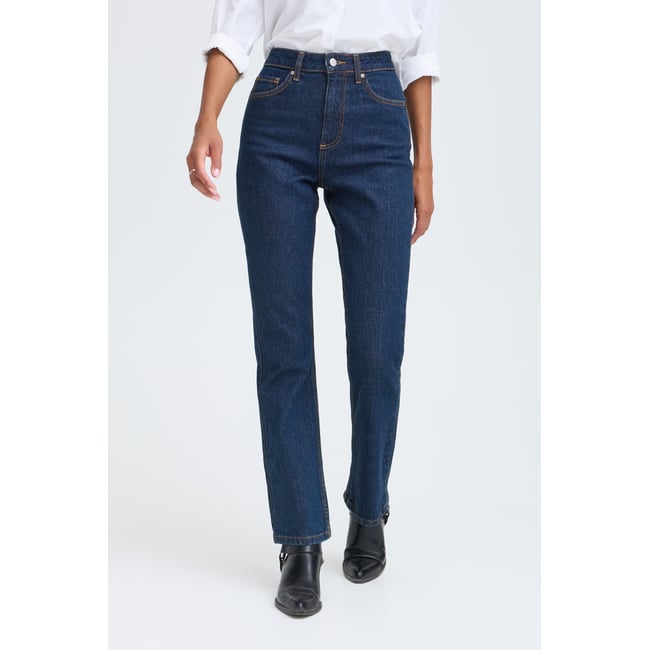 Jeans coupe droite, taille haute - B.YOUNG