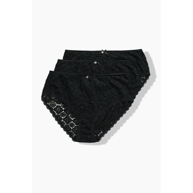Lot de 3 culottes midi TruYou noir <span itemprop=
