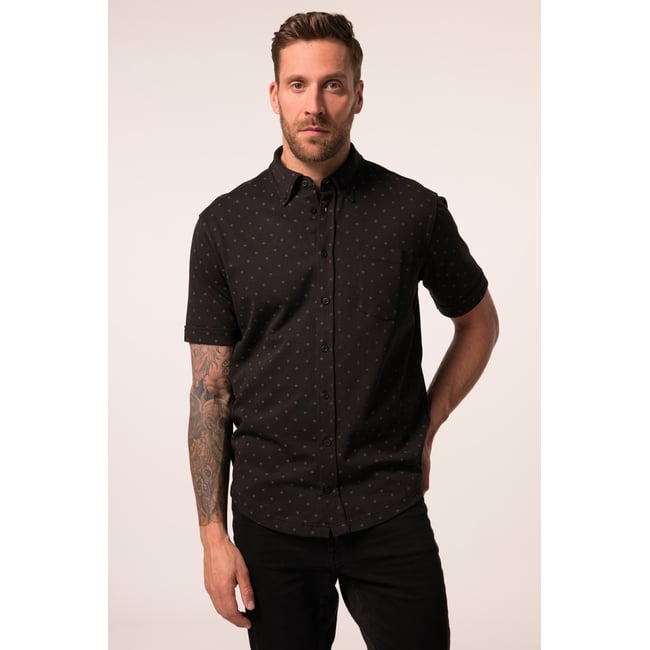 Chemise, jersey imprimé all-over noir <span itemprop=