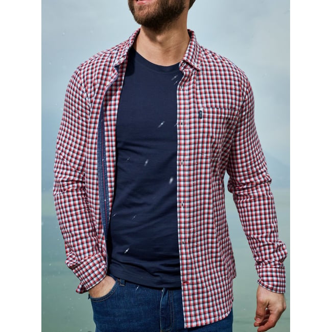Chemise manches longues PERRICHE14366 lave <span itemprop=