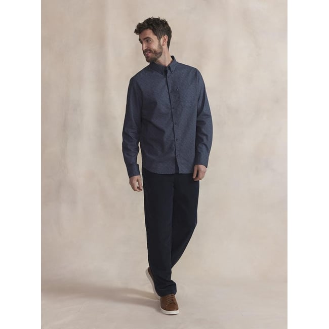 Chemise manches longues LYKOSCHE azur <span itemprop=