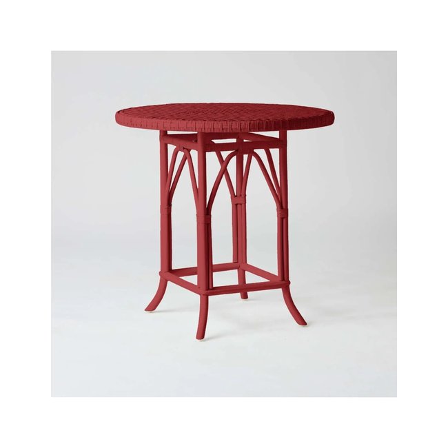 Table en rotin PRIMAVERA laqué corail - KOK