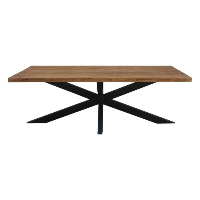 Table à manger rectangulaire bois de manguier 240 cm FULTON Couleur bois naturel <span itemprop=