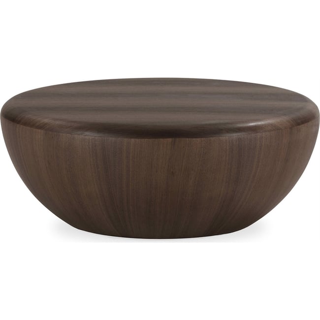 Table basse ronde en bois de noyer Couleur noyer <span itemprop=