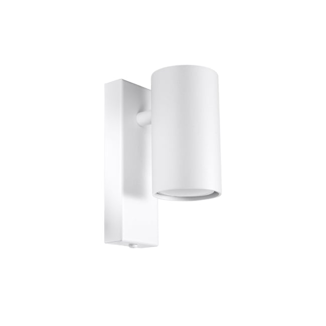 Applique Acier Blanc GU10 1 Utti Couleur blanc <span itemprop=