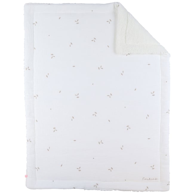 Couverture en mousseline ecru <span itemprop=