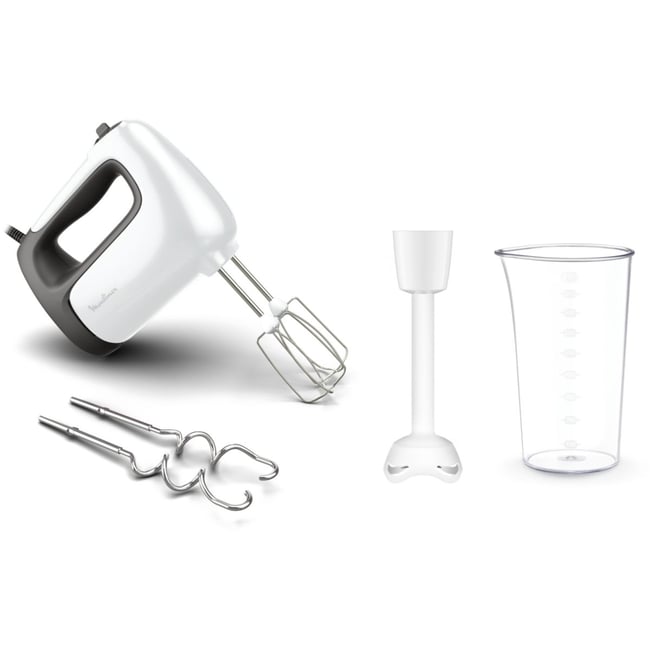 Batteur PREP'MIX+ 500W HM461110 + 2 accessoires blanc <span itemprop=