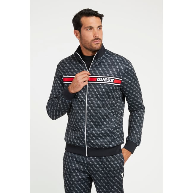 Sweat-Shirt Logo All-Over bleu <span itemprop=