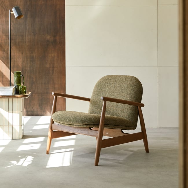 Fauteuil en Tissu massif, ELIO Couleur vert <span itemprop=