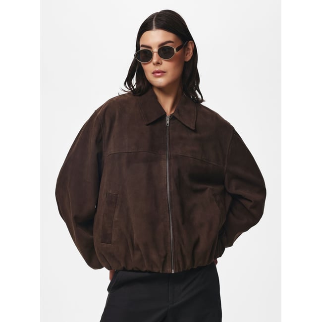 Veste Bomber marron - hot fudge2 <span itemprop=