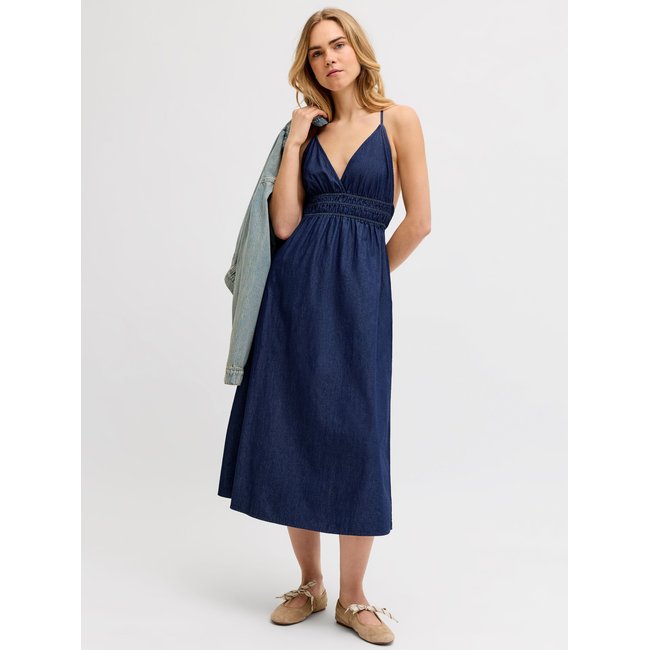 Robe En Denim dark blue denim <span itemprop=