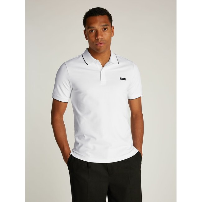 Poloshirt aus Stretch-Pikee, Slim-Fit - CALVIN KLEIN