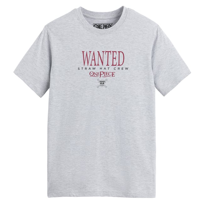 T-shirt One Piece stampata davanti e dietro grigio chiné  ONE PIECE