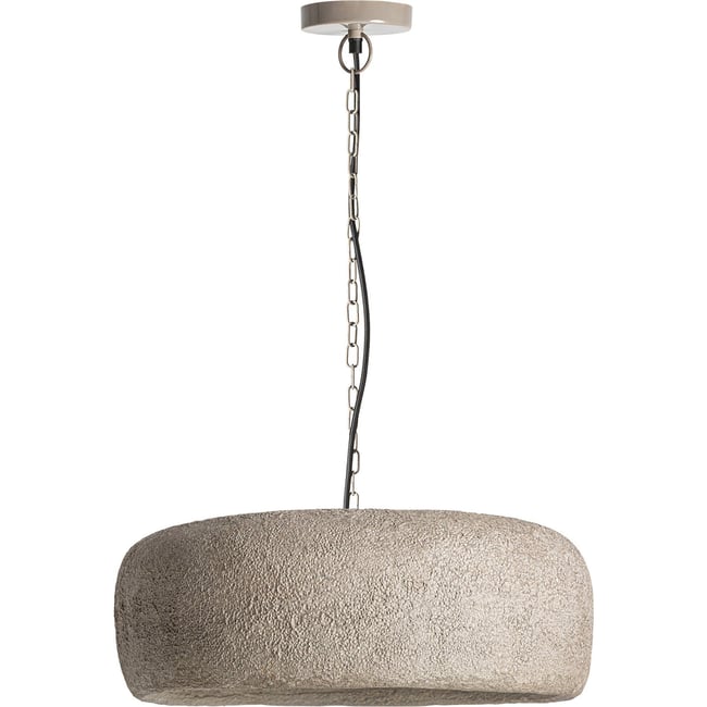 Suspension contemporaine en papier mâché finition sablée Couleur gris sablé contemporain <span itemprop=